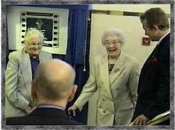 Unveiling of a BFI plaque to sound pioneers George Groves and Stanley Watkins