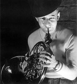 “George George Groves playing the French Horn