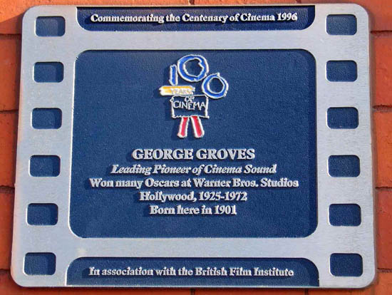 Plaque at 57 Duke Street in St.Helens the birthplace of film sound pioneer George Groves Plaque at 57 Duke Street in St.Helens the birthplace of film sound pioneer George Groves