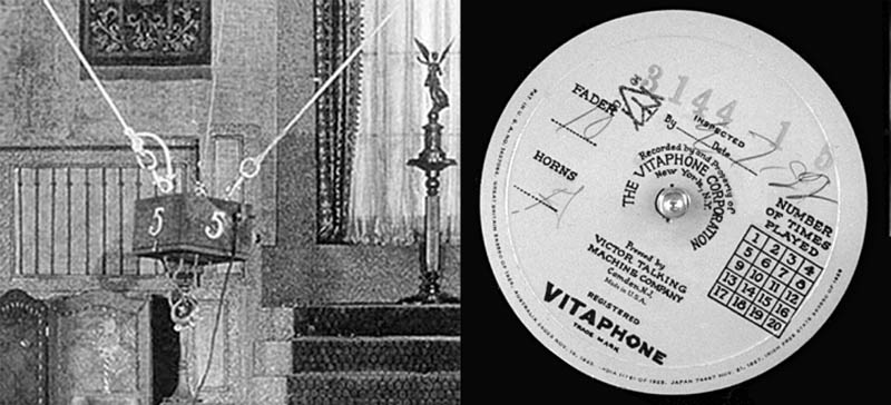 Microphone & Condenser Transmitter Amplifier and Vitaphone disc Microphone & Condenser Transmitter Amplifier and Vitaphone disc