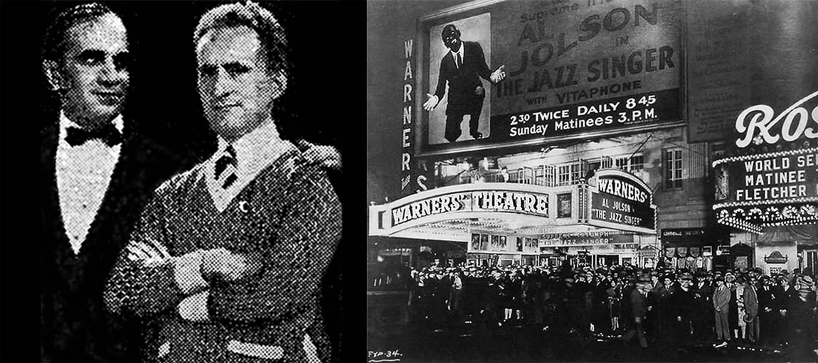 George Groves and Al Jolson and a crowd in New York queue to see The Jazz Singer George Groves and Al Jolson and a crowd in New York queue to see The Jazz Singer