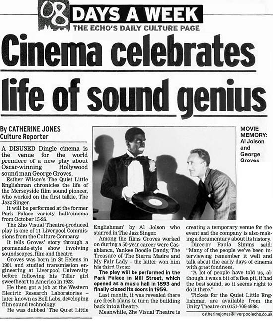 Liverpool Echo article on The Quiet Little Englishman Liverpool Echo article on The Quiet Little Englishman