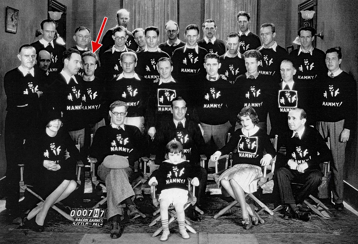 Al Jolson with George Groves and production crew of 1930 film Mammy Al Jolson with George Groves and production crew of 1930 film Mammy
