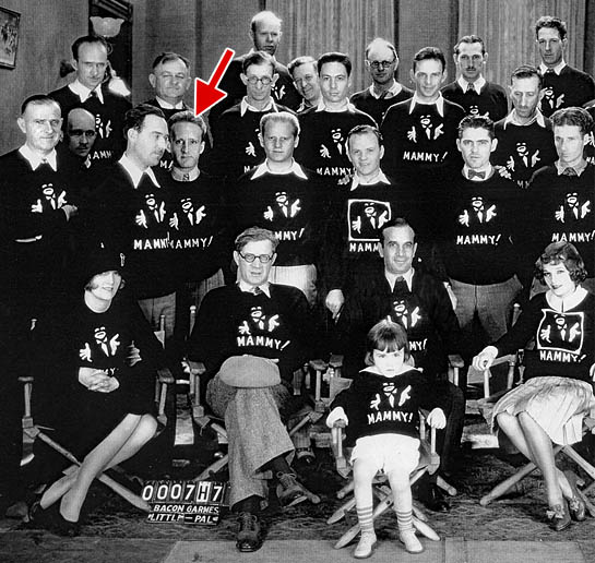 Al Jolson with George Groves and production crew of 1930 film Mammy Al Jolson with George Groves and production crew of 1930 film Mammy
