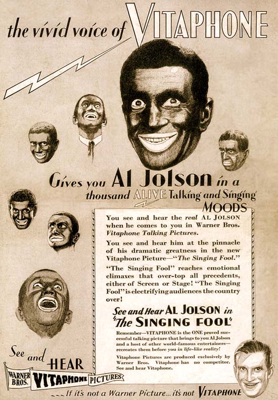 “Vivid Vivid Voice of Vitaphone poster with Al Jolson