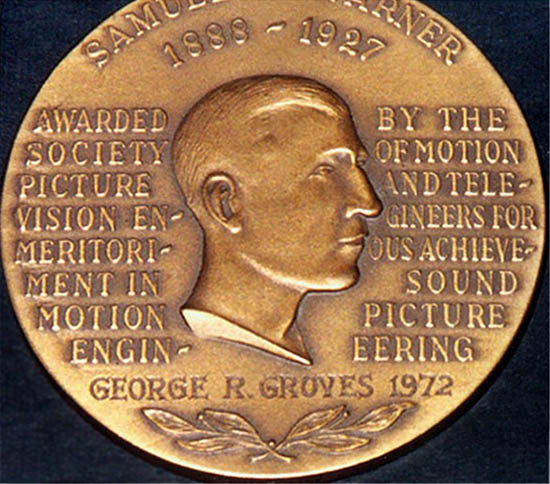 Samuel L. Warner Memorial Award awarded to George Groves in 1972 Samuel L. Warner Memorial Award awarded to George Groves in 1972